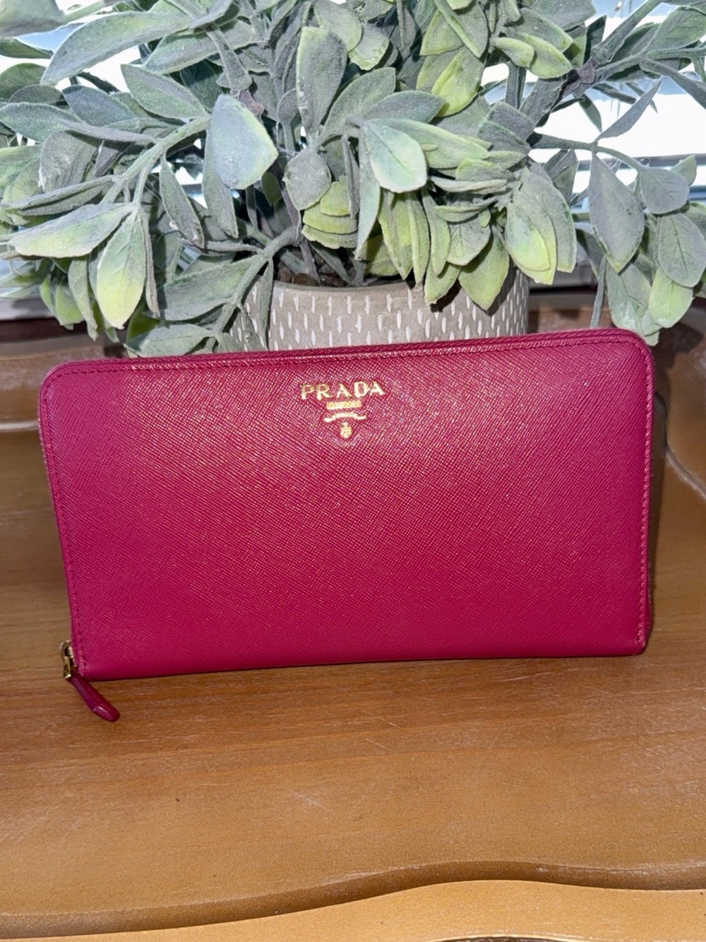 Authentic Prada Large Zip Around Wallet - Made in Italy